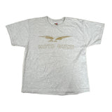Gray t-shirt with Moto Guzzi logo on a white background