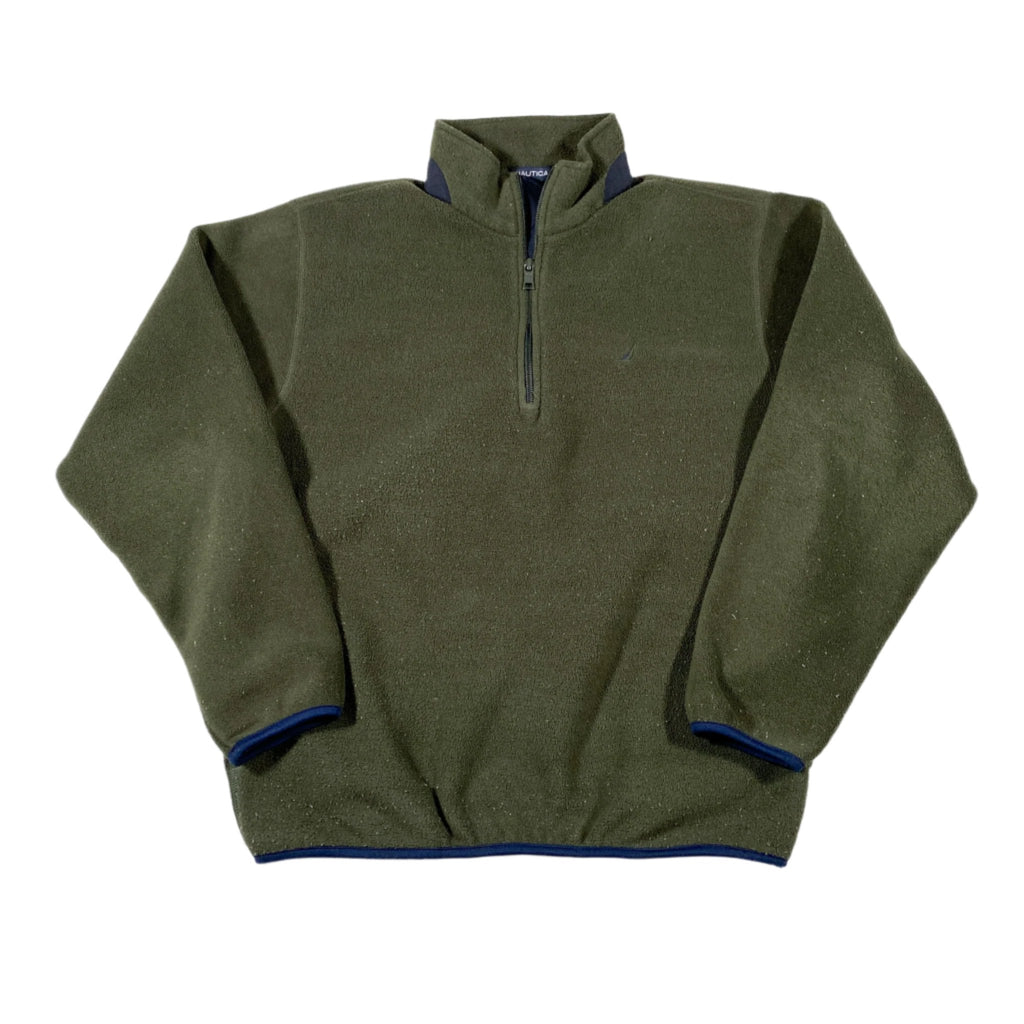 Vintage Y2K Nautica Quarter Zip Fleece Sweatshirt CobbleStore Vintage