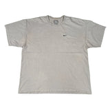 Gray t-shirt with a Nike logo on a white background