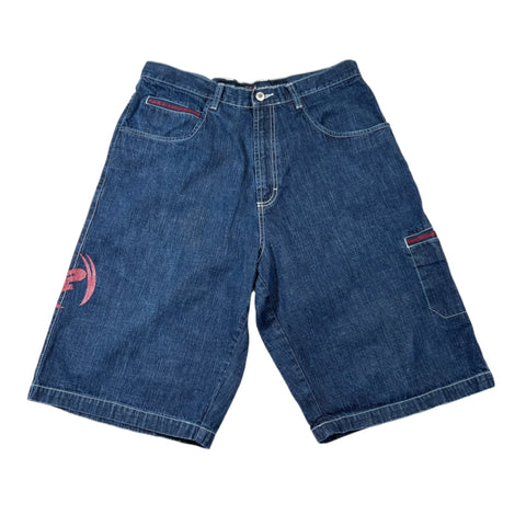 Vintage Y2K Phat Farm Red Logo Carpenter Denim Shorts
