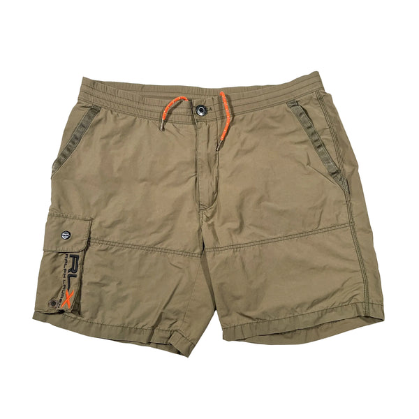 Vintage Y2K RLX Ralph Lauren Cargo Swim Trunks Olive Green Utility
