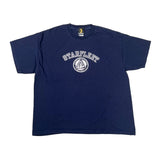 Navy blue t-shirt with 'Starfleet' logo on a white background