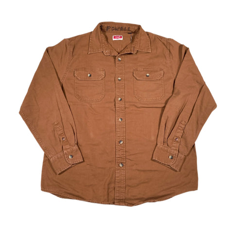 Vintage Y2K Wrangler Brown Button Up Shirt