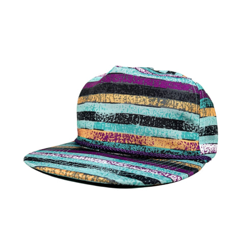 Vintage 90's Fresh to Def Abstract Striped Retro Rope Hat