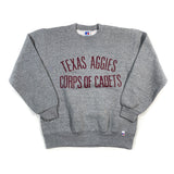 Vintage 90's Texas Aggies Corps of Cadets Russell Crewneck Sweatshirt