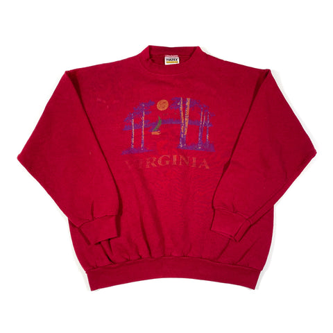 Vintage 90's Virginia Maroon Crewneck Sweatshirt