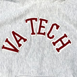 Vintage 90's Virginia Tech Reverse Weave Champion Hoodie