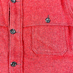 Vintage 80's Woolrich Red Wool Heavyweight Shirt Jacket