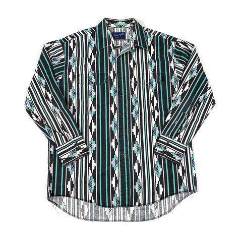 Vintage 80's Wrangler Pearl Snap Button Down Shirt