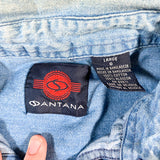 Vintage 90's Santana Denim Work Wear Button Up Shirt