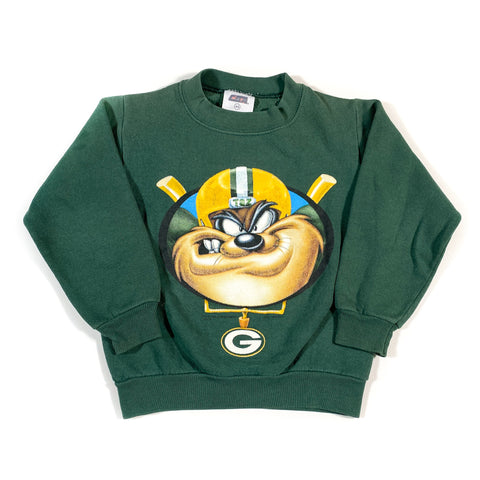 Vintage 90's Green Bay Packers Taz Youth Crewneck Sweatshirt
