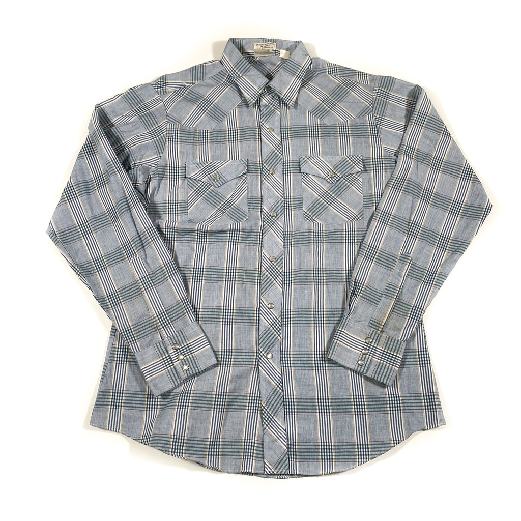 Vintage 80's Lee Pearl Snap Plaid Button Up Shirt – CobbleStore