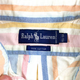 Vintage 90's Polo Ralph Lauren Pastel Stripe Button-Up Shirt