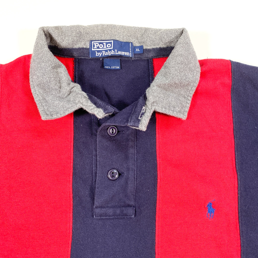 Vintage 90's Polo Ralph Lauren Striped Polo Shirt – CobbleStore Vintage
