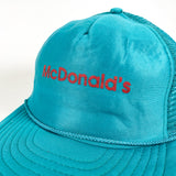 Vintage 90's McDonald's Teal Trucker Hat