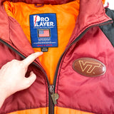 Vintage 90's Virginia Tech Pro Player Puffer Jacket