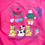 Vintage 80's Country Charm Cat Crewneck Sweatshirt