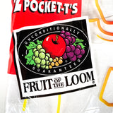 Vintage 1995 Fruit of the Loom Deadstock XXXL White Pocket T-Shirts