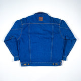 Vintage 90's Marlboro Leather Collar Jean Jacket