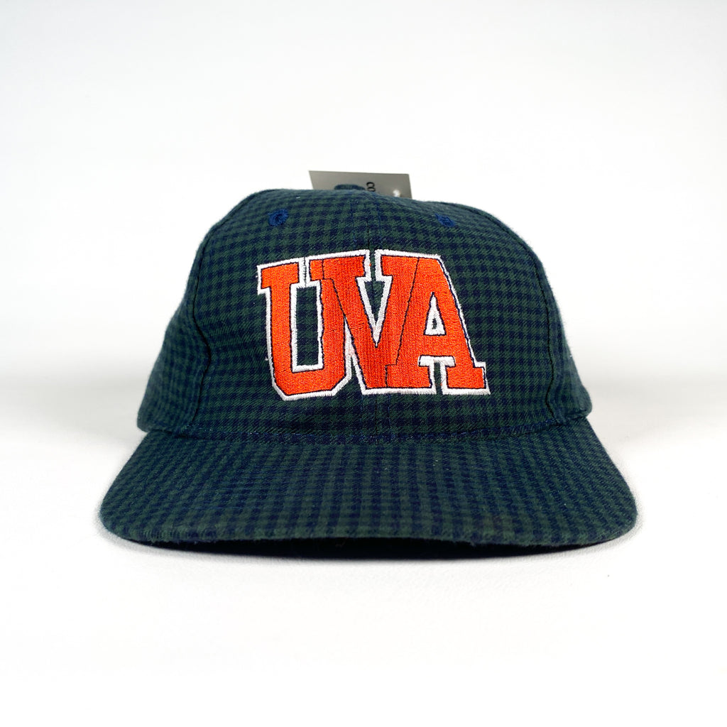 Vintage 90's University of Virginia UVA Sword Logo Blue Orange Snapbac –  CobbleStore Vintage