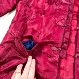Vintage 60's Gin Chiao Red Kimono Quilted Jacket