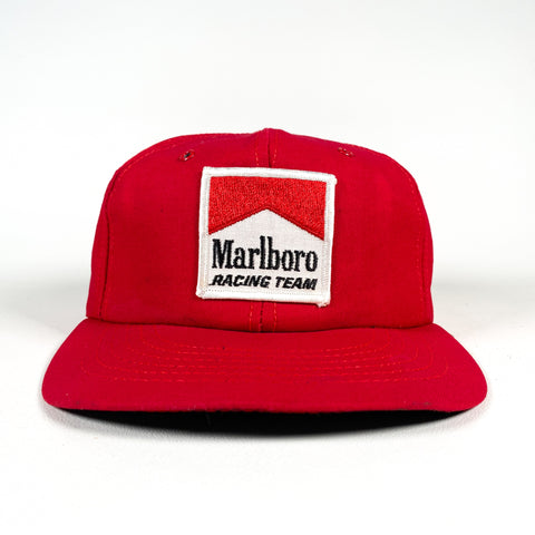 Vintage 90's Marlboro Racing Team Red Made in USA Snapback Hat