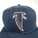 Vintage 80's Atlanta Falcons Black Snapback Trucker Hat