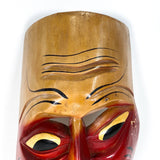 Vintage 70's Antique Mexican Hand Made Wooden Mask