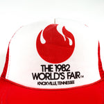 Vintage 1982 World Fair Knoxville TN Red White Trucker Hat