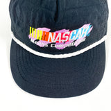 Vintage 90's Nascar Competition Racing Black Snapback Nylon Rope Hat