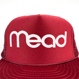 Vintage 80's Mead Paper Maroon Red Snapback Trucker Hat