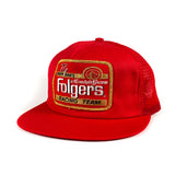 Vintage 80's TJ Sheppards Folgers Racing Team Swingster Nascar Trucker Hat 2