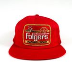 Vintage 80's TJ Sheppards Folgers Racing Team Swingster Nascar Trucker Hat 2