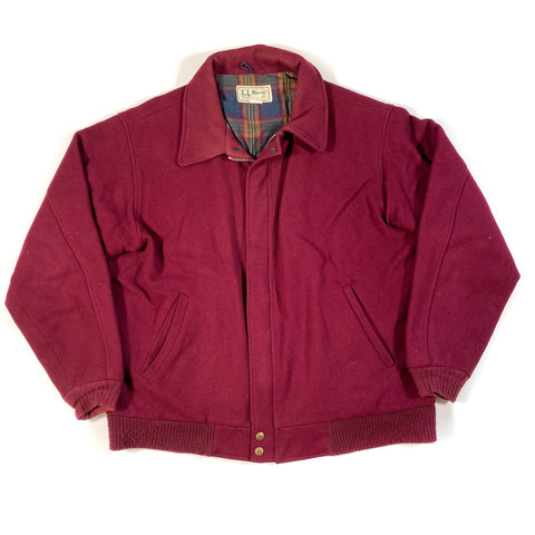 Vintage 80's LL Bean Plaid Lined Wool Jacket
