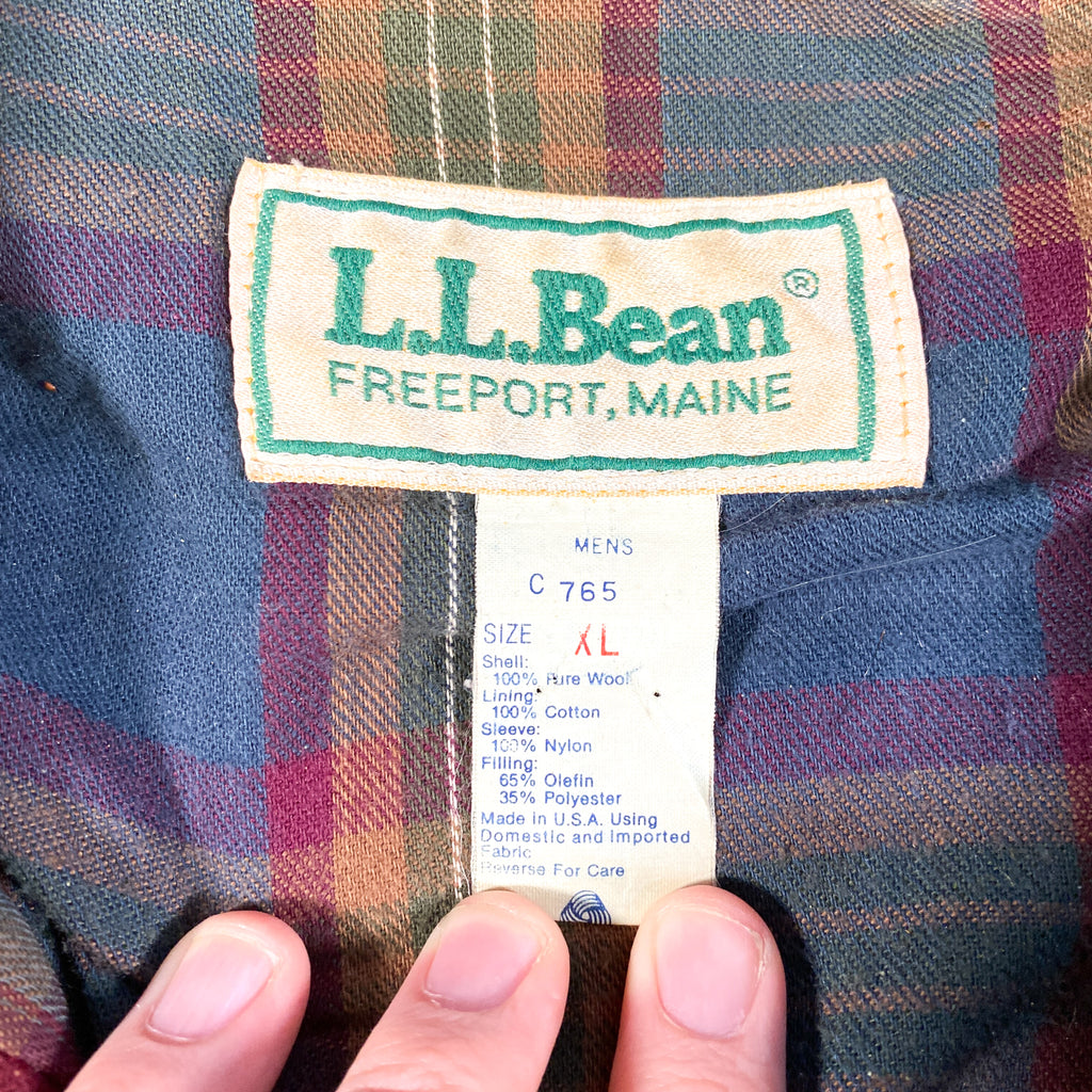 Men's L.L.Bean Wool Peacoat Black Large
