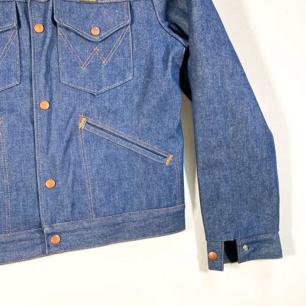 Vintage 70's Wrangler No Wash Blanket Lined Denim Jacket