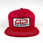 Vintage 80's Mopac Moyer Packaging K-Brand USA Made Trucker Hat