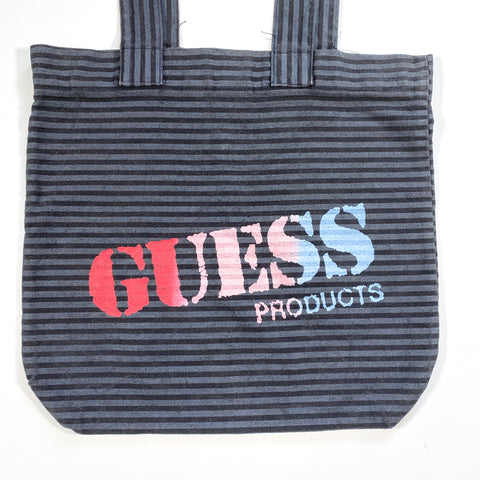 Vintage 90's Guess Products Black Striped Rainbow Print Tote Bag –  CobbleStore Vintage