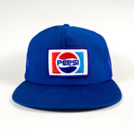 Vintage 80's Pepsi Patch Blue Cintas Uniform Louisville Mfg Trucker Hat