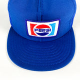 Vintage 80's Pepsi Patch Blue Cintas Uniform Louisville Mfg Trucker Hat