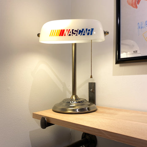 Vintage 90's NASCAR Bankers Desk Lamp