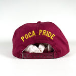 Vintage 90's Pocahontas Division Poca Pride Red USA Made Snapback Hat