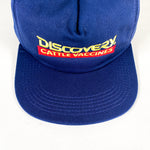 Vintage 90's Discovery Cattle Vaccines Blue Cow Snapback Hat