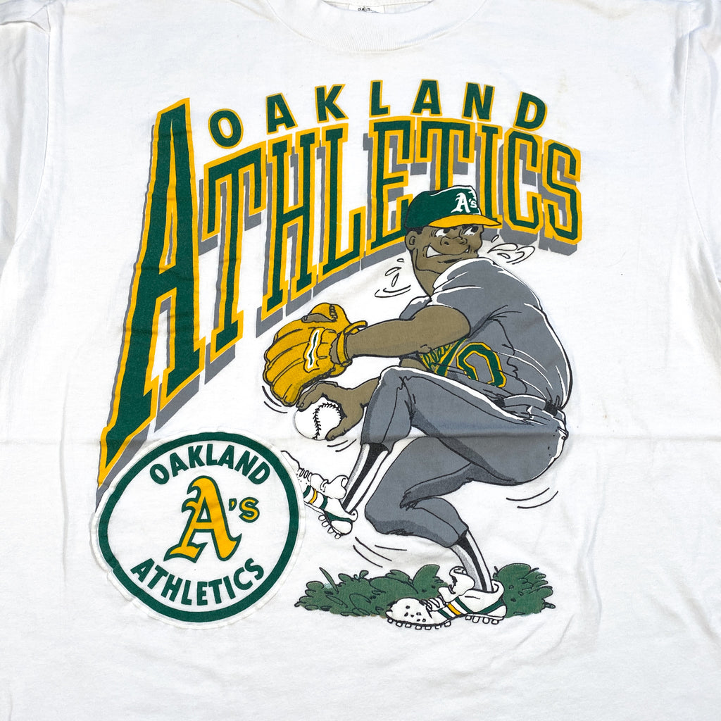 MLB Oakland Athletics S/S Tee Off-White Tops T-Shirts Yellow