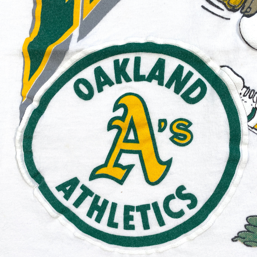 Vintage 90's Oakland A's Athletics Baseball Caricature White T-Shirt –  CobbleStore Vintage