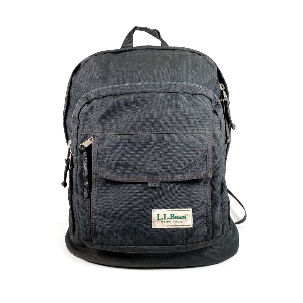 90's ll bean hiking backpack Vintage 90's LL Bean Made in USA Black Backpack – CobbleStore Vintage