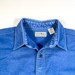 Vintage LL Bean Blue Chamois Cloth Shirt Button Down