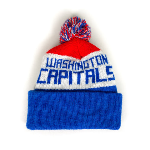 Vintage 90's Washington Capitals Safeway Pom Beanie