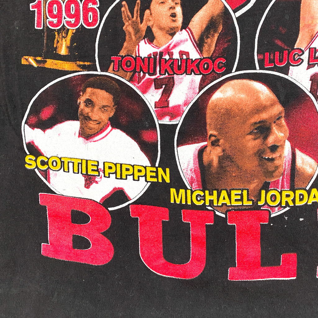 Vintage 1996 Chicago Bulls Greatest Team Ever Rap Tee- XXL