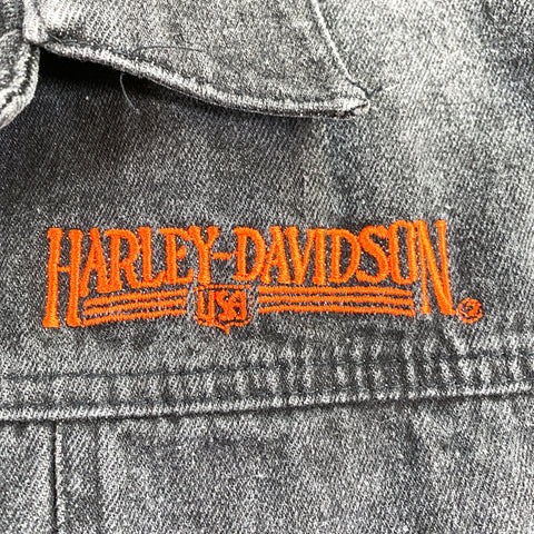 Vintage 90's Harley Davidson Motorcycle Black Denim Biker Jean